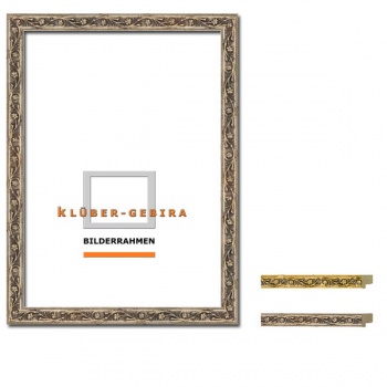 Holz-Bilderrahmen Lugo 42x59,4 (A2) | Gold verziert | Normalglas