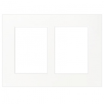 Galerie-Passepartouts 2,5 mm, Außenformat 24x30 cm 24x30 cm (10x15 cm) | Hellweiß